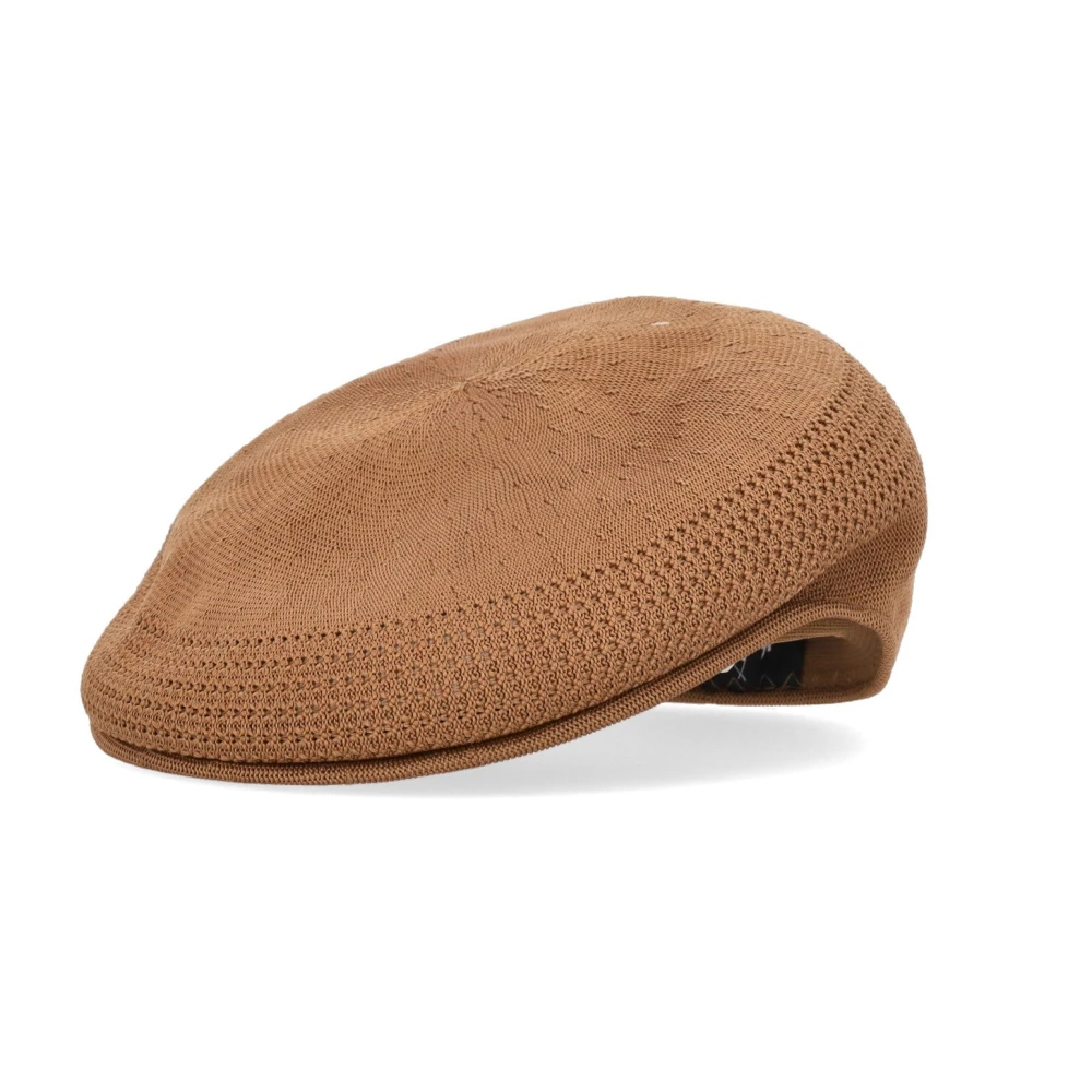 Kangol Ventair Tan Flat Cap Ultralight Fabric Brown Heren