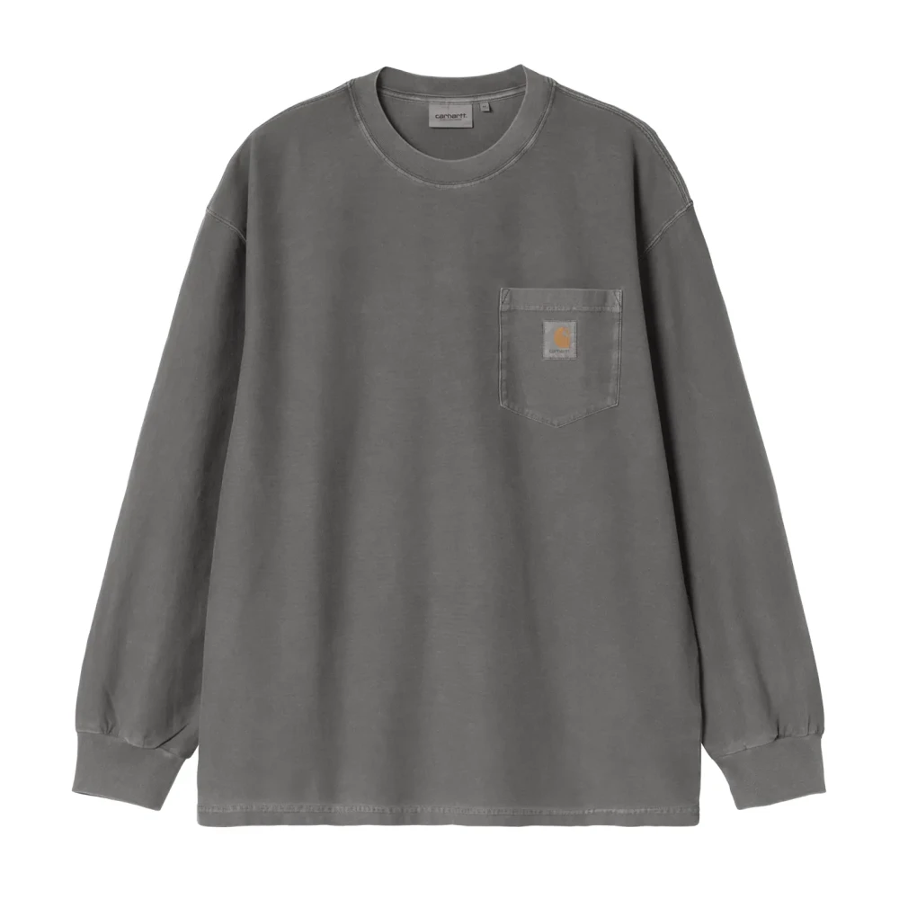 Carhartt Wip Black L/S Loose Pocket T-Shirt - Male - Long Sleeve T-Shirts - S - Tops