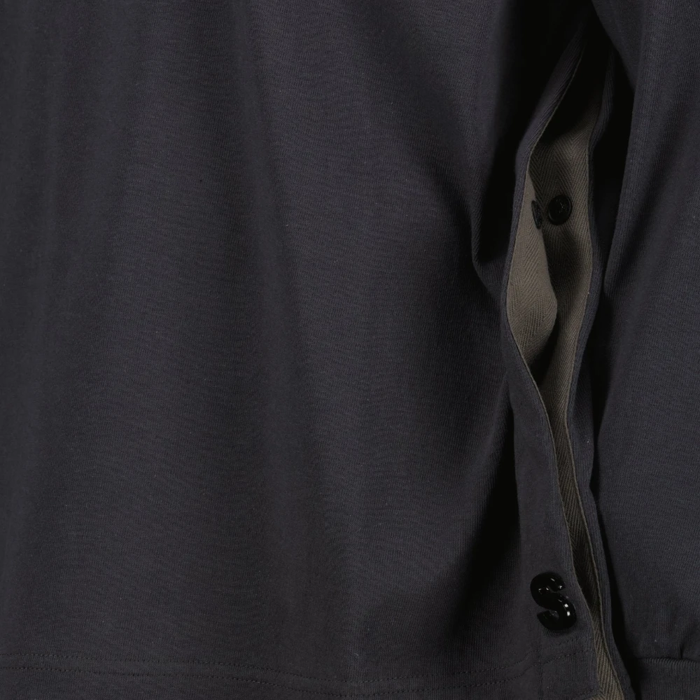 Sacai Katoenen Jersey Sweatshirt Mannen Collectie Gray Heren