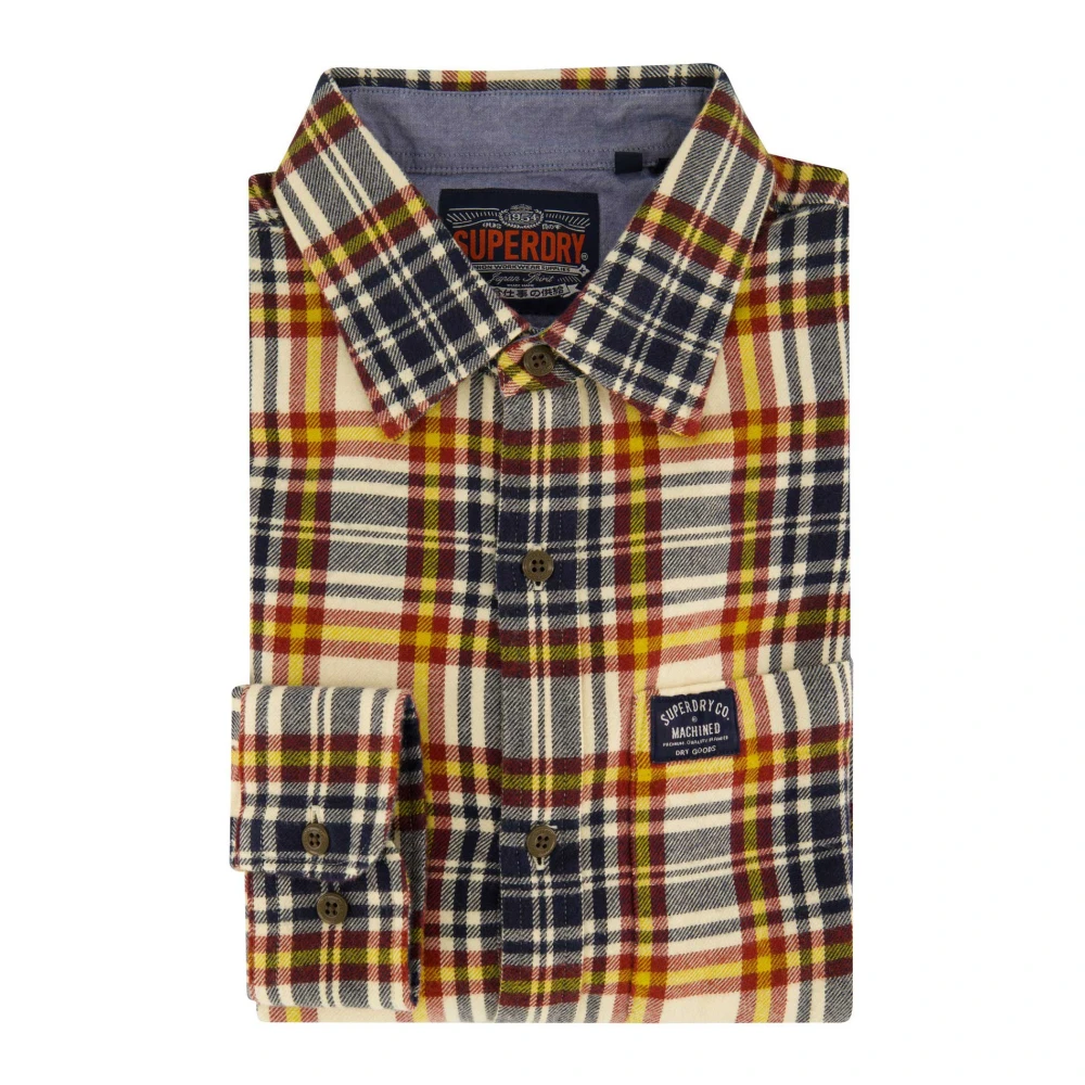 Superdry Casual Gele Overhemd Multicolor Heren