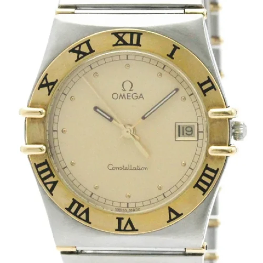 Omega Vintage Pre-owned Guld klockor Yellow, Herr