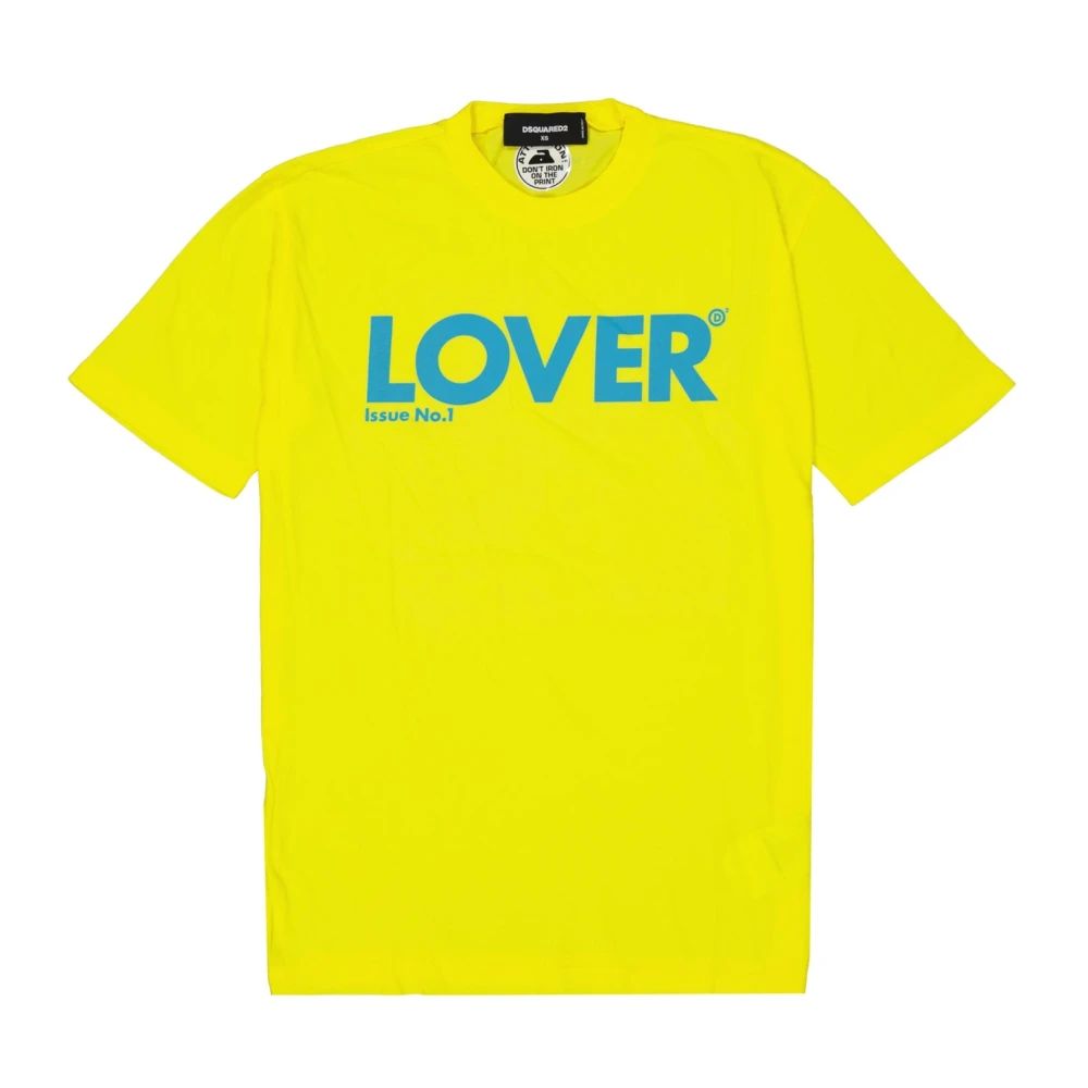 Dsquared2 Yellow Cotton T-Shirt Stylish Comfortable - Male - T-Shirts - Yellow - Xs - Tops