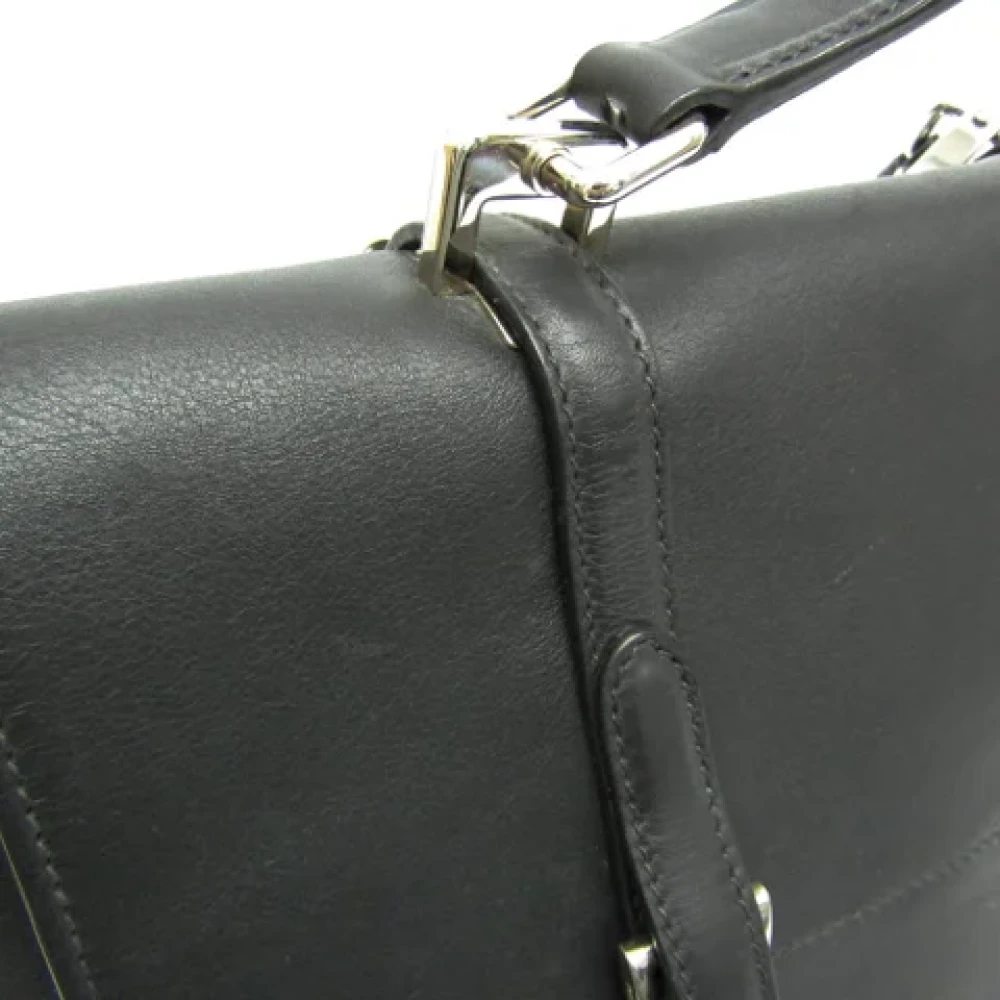 Prada Vintage Pre-owned Leather handbags Black Dames