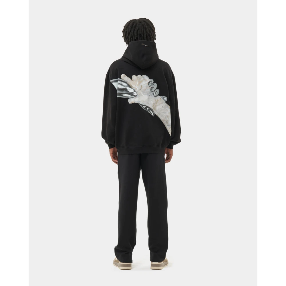 Filling Pieces Hoodie Handshake Elements Black Heren