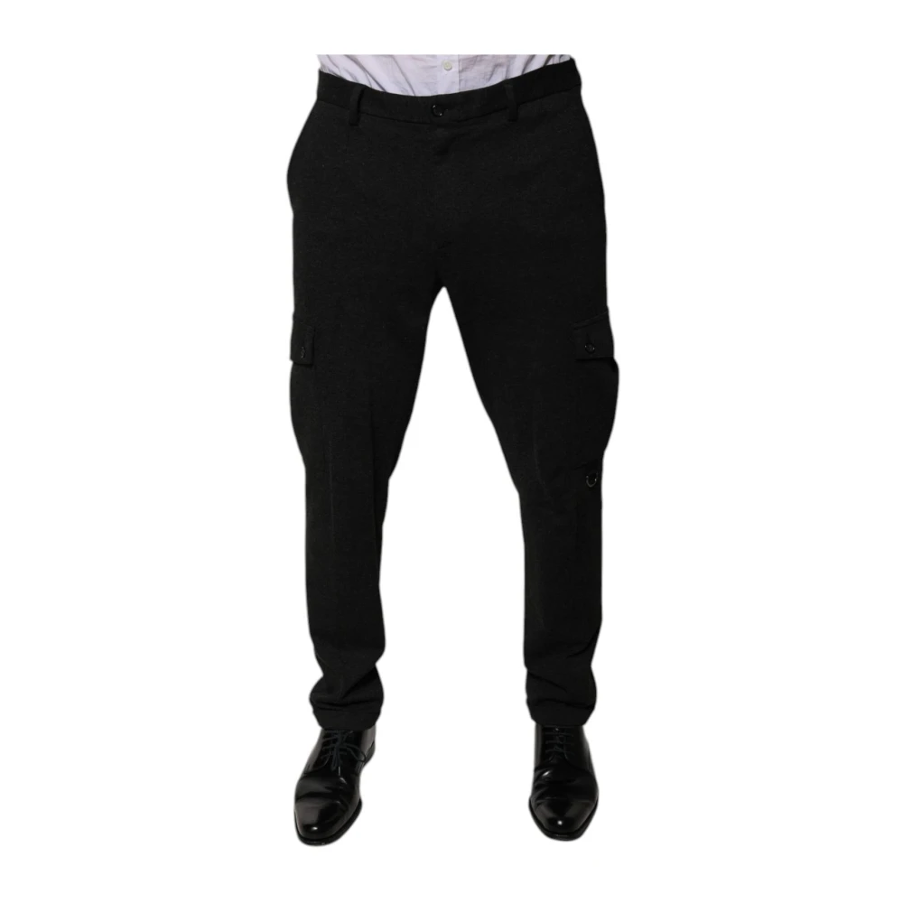 Dolce & Gabbana Cargo Trousers Stylish Comfortable Trousers - Male - Suit Trousers - Black - L - Trousers