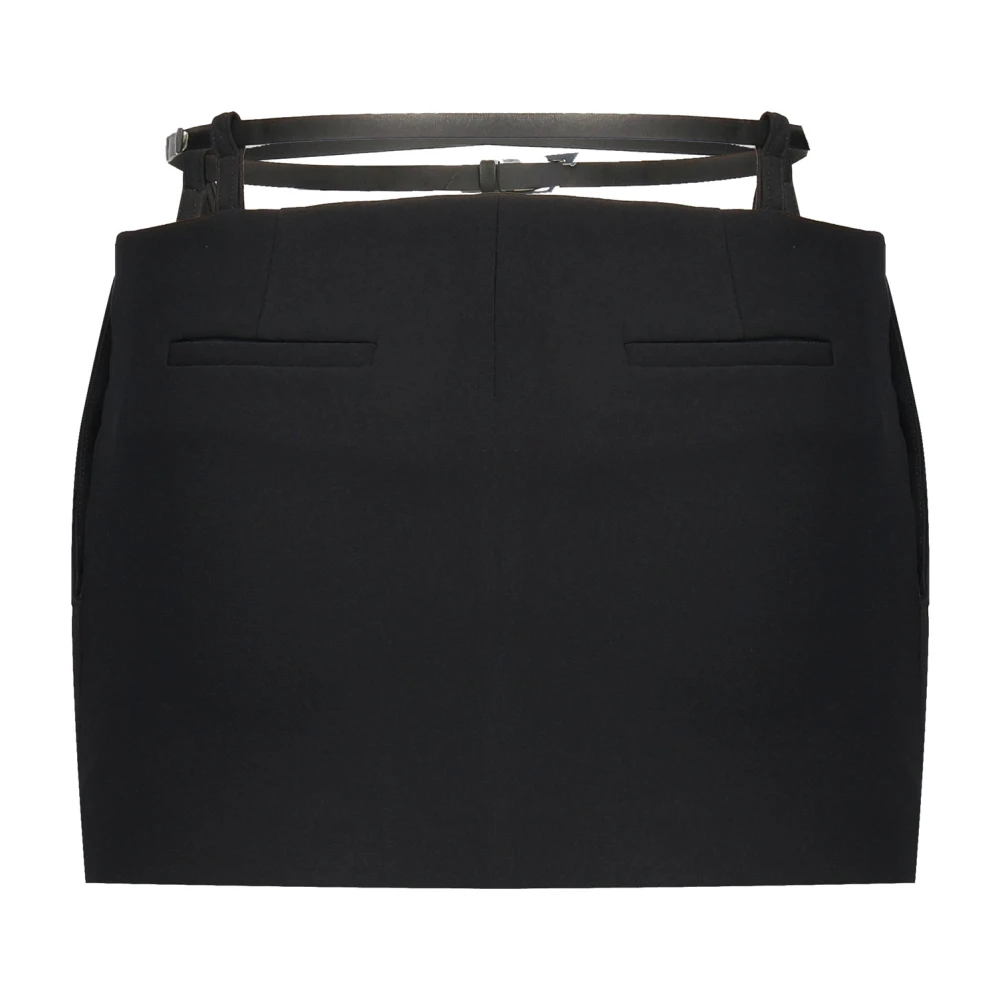 The Attico Zwarte rok met kraaltjes Black Dames