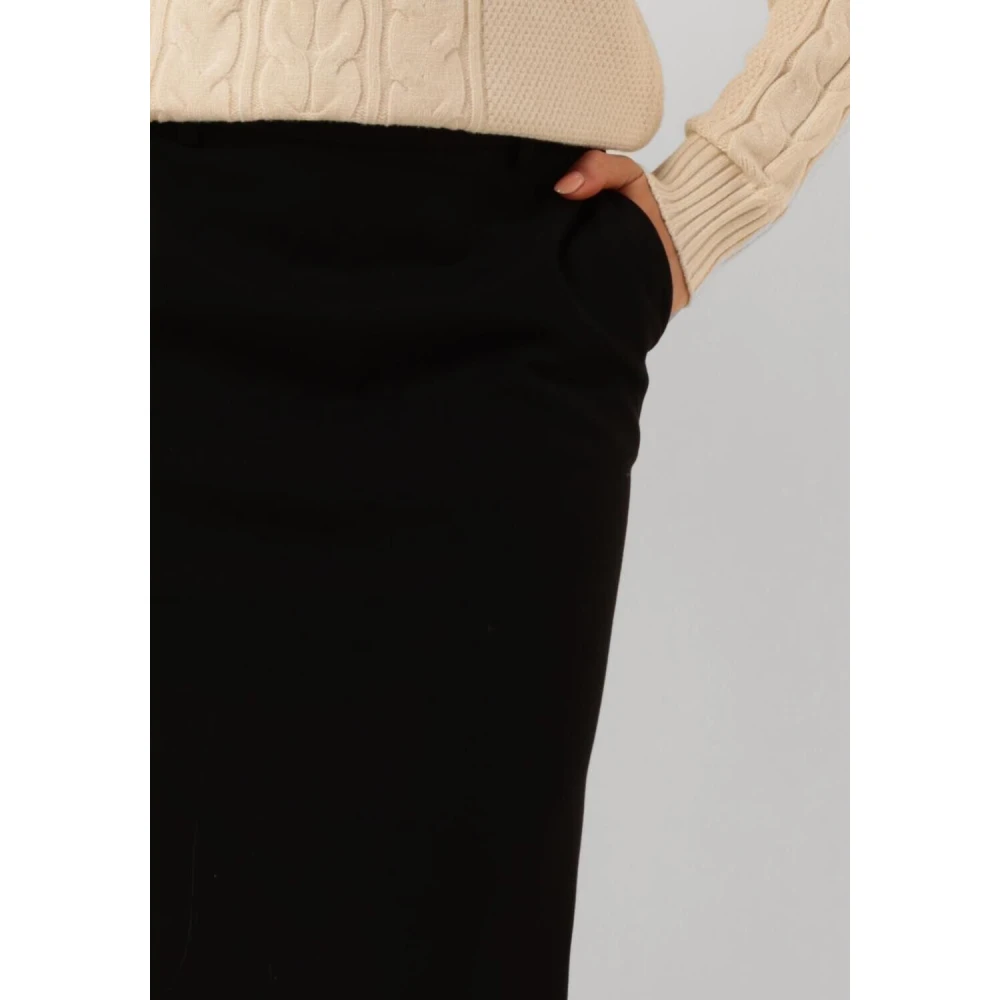 Object Elegante Midi Rok Black Dames