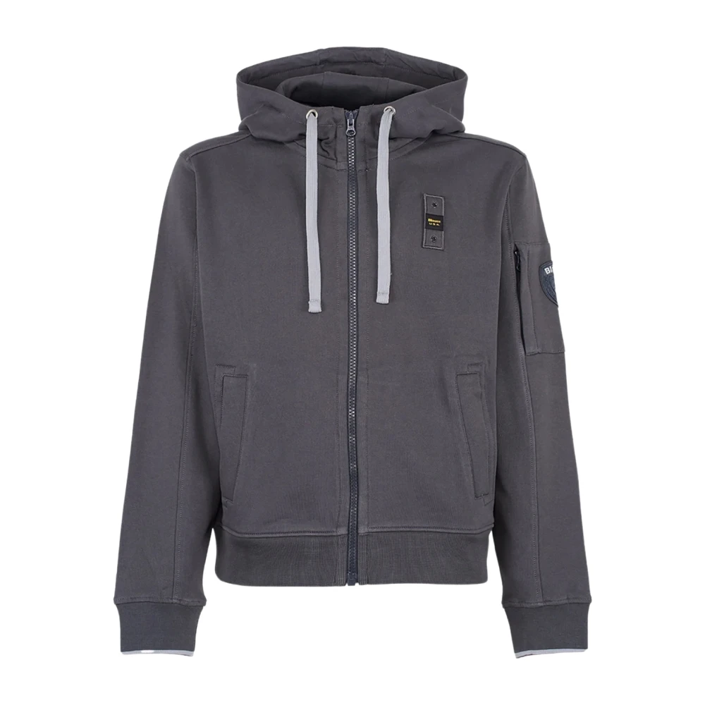 Blauer Men's Gray Wave-Quilted Puffer Jacket