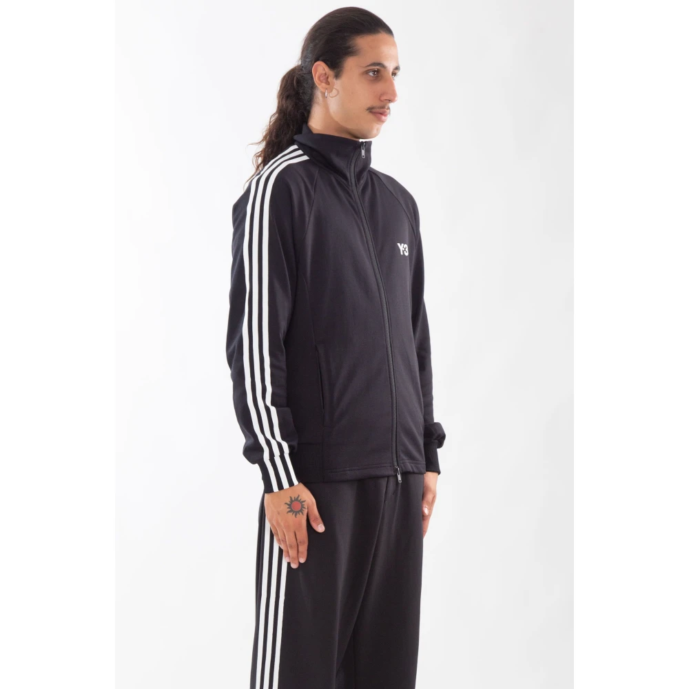 Y-3 Zwarte 3-Stripes Track Jacket Black Heren