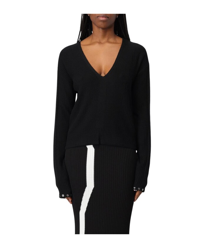 jupe-midi-en-tricot-cotele-a-col-en-v