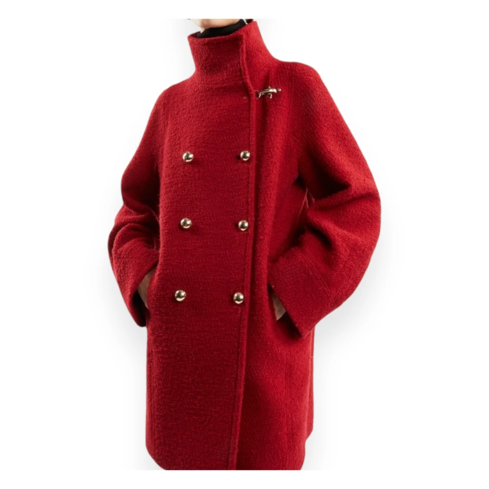 Fay Urban Coat Ovetto Borst Jas Red Dames