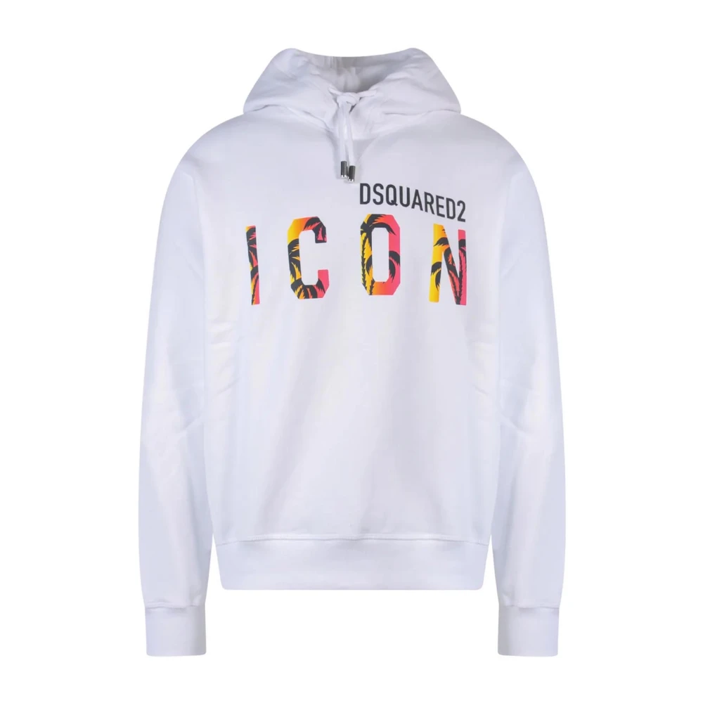 Dsquared2 Gedrukte Logo Hoodie White Heren