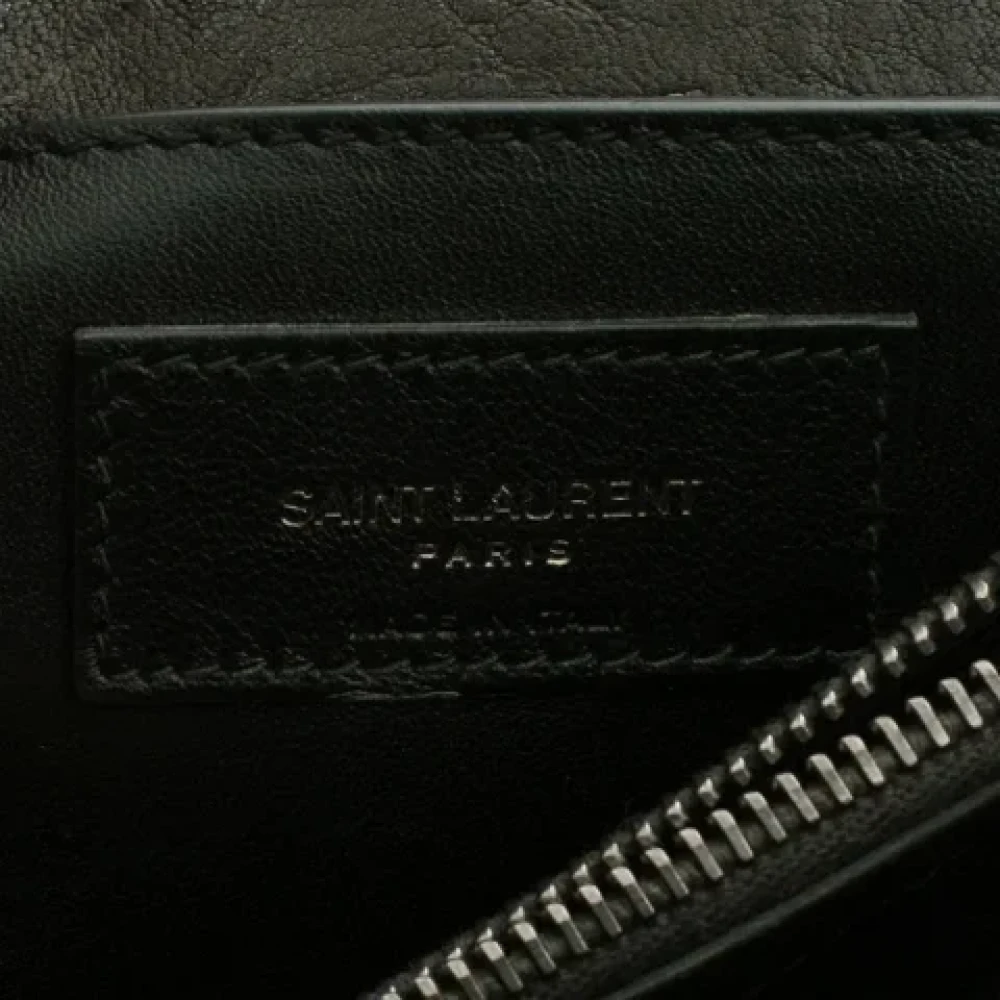 Yves Saint Laurent Vintage Pre-owned Leather handbags Gray Dames