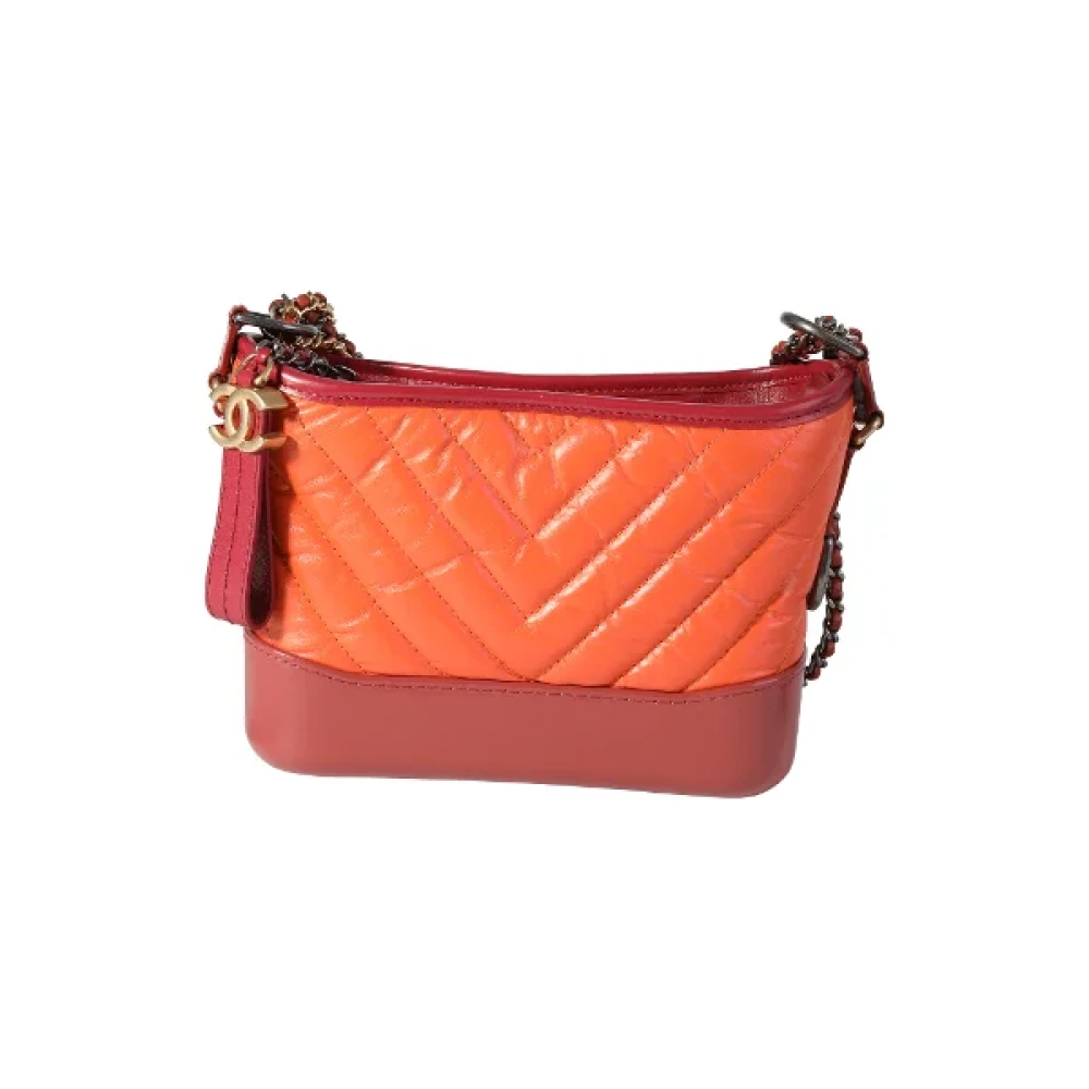 Chanel Vintage Pre-owned Leather crossbody-bags Orange Dames