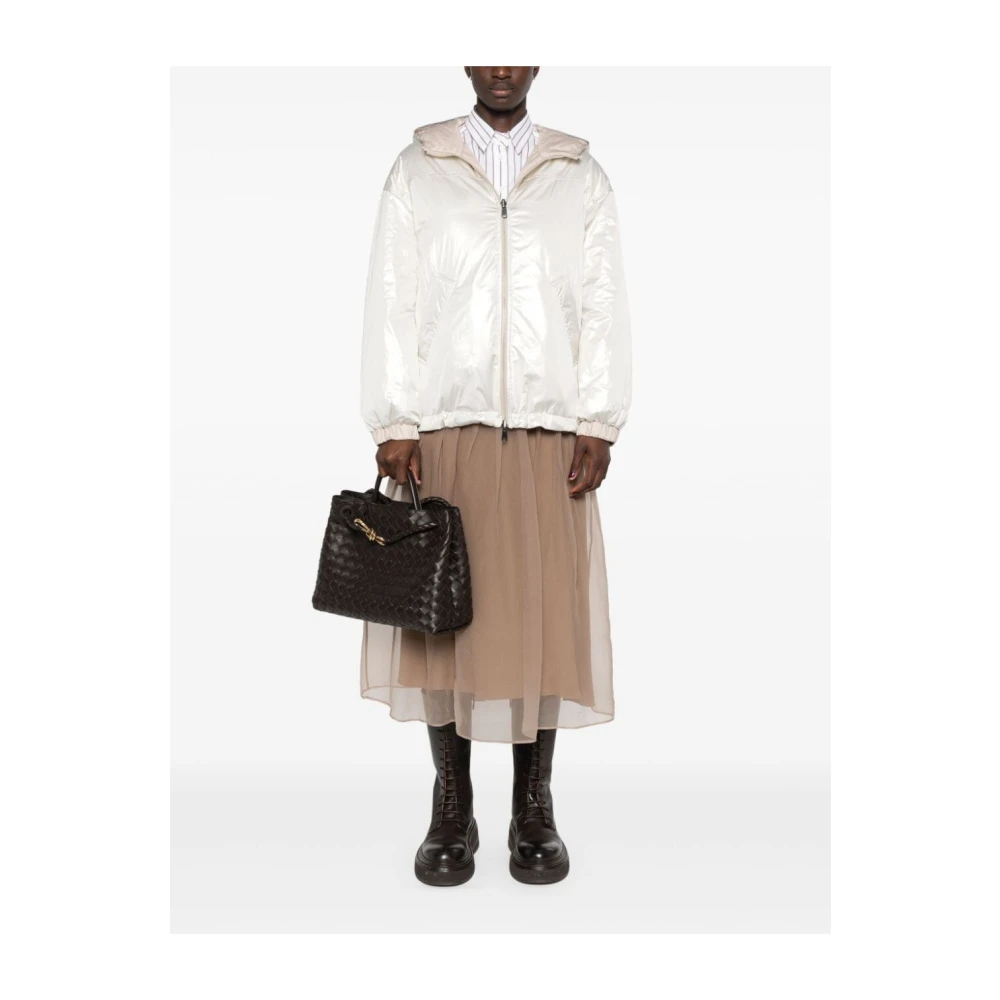BRUNELLO CUCINELLI Witte Donsjas White Dames