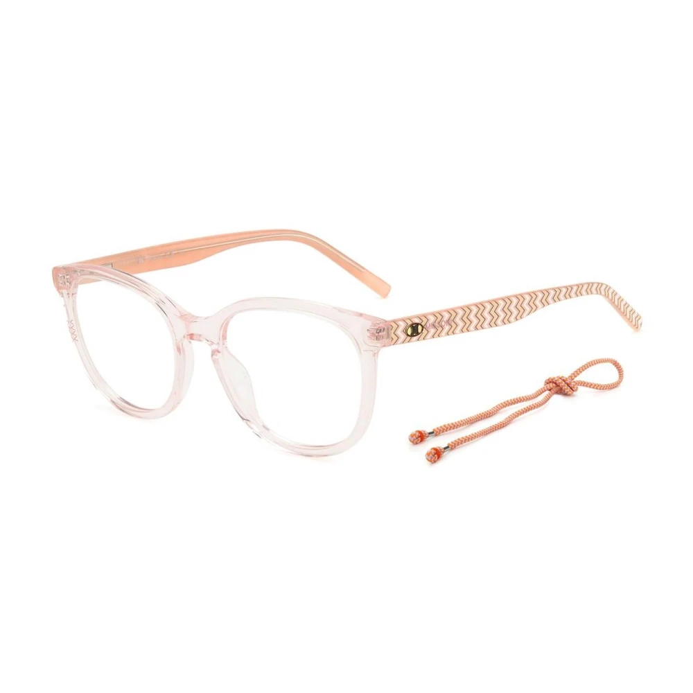 M Missoni Women's Pink Glasses, One Size, Multicolor Acetate Frames With Dial