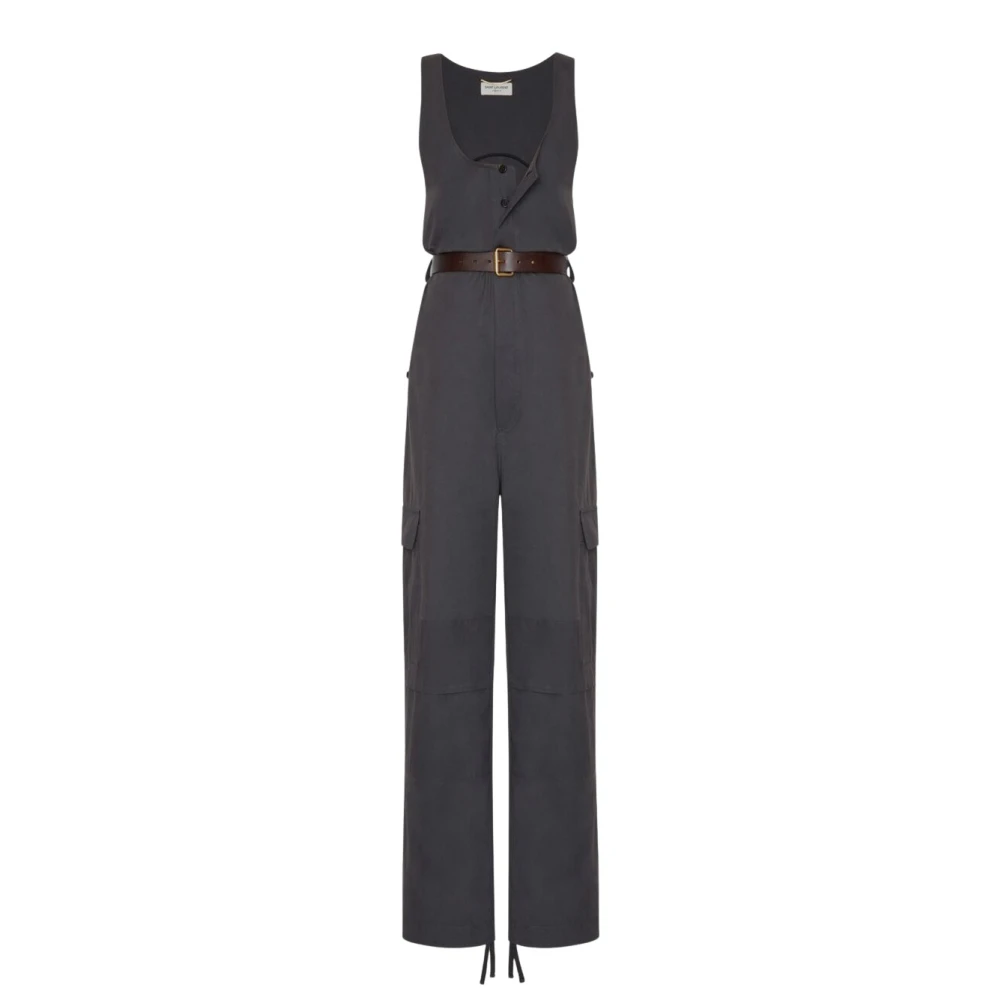 Saint Laurent Dames Jumpsuit Mode Gray Dames