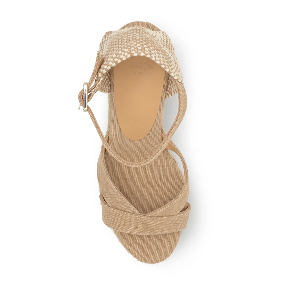 Castañer Sleehak Sandalen MET 11 CM HAK Beige Dames