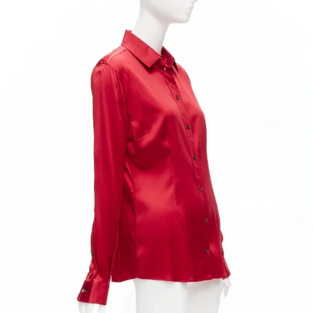 Dolce & Gabbana Pre-owned Silk tops Red Dames