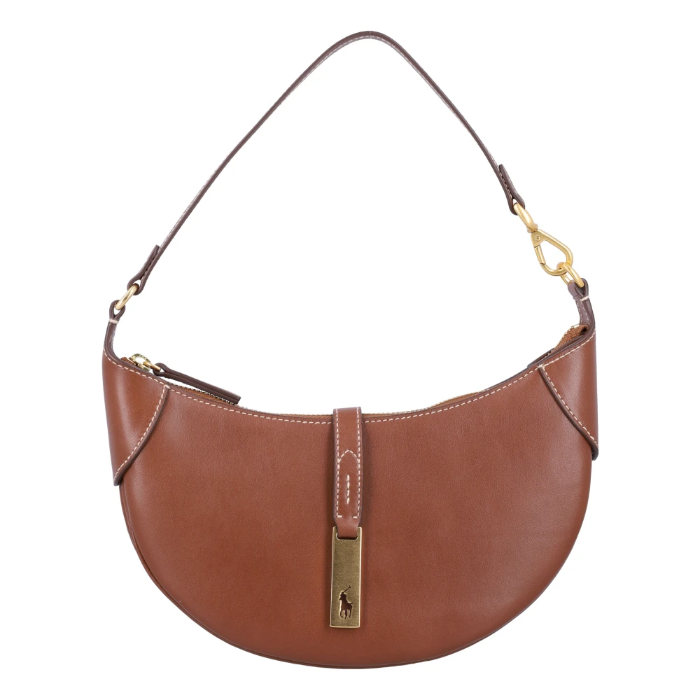 Polo Ralph Lauren Kalfsleren Mini Schoudertas Brown Dames
