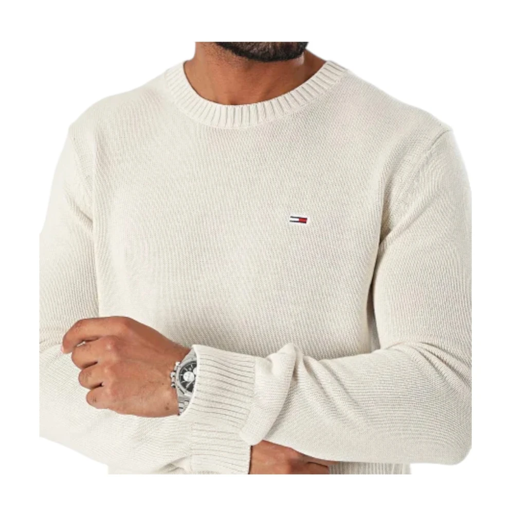 Tommy Jeans Trui met ronde hals White Heren
