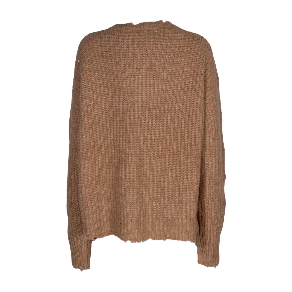 Laneus Damesvest met Vernietigd Detail Brown Dames