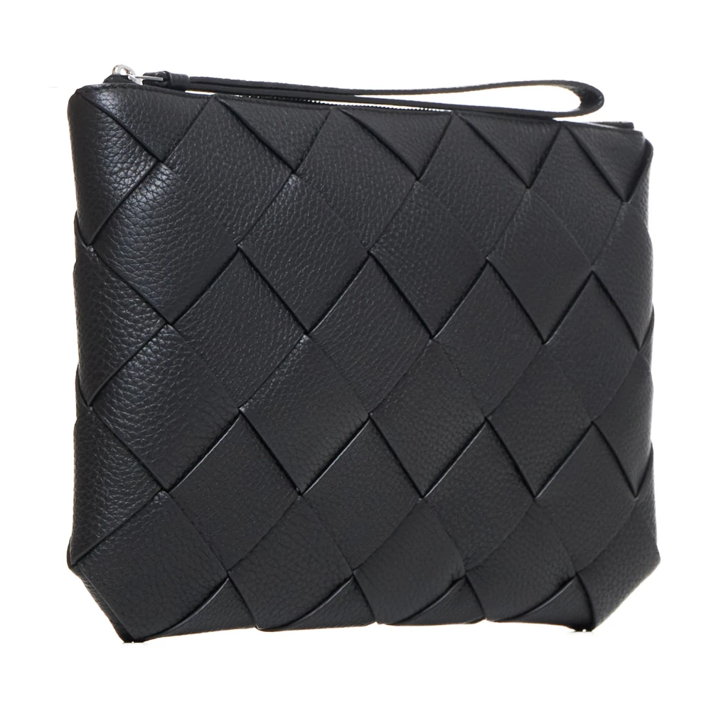 Bottega Veneta Intreccio Zwarte Clutch Tas Black Heren