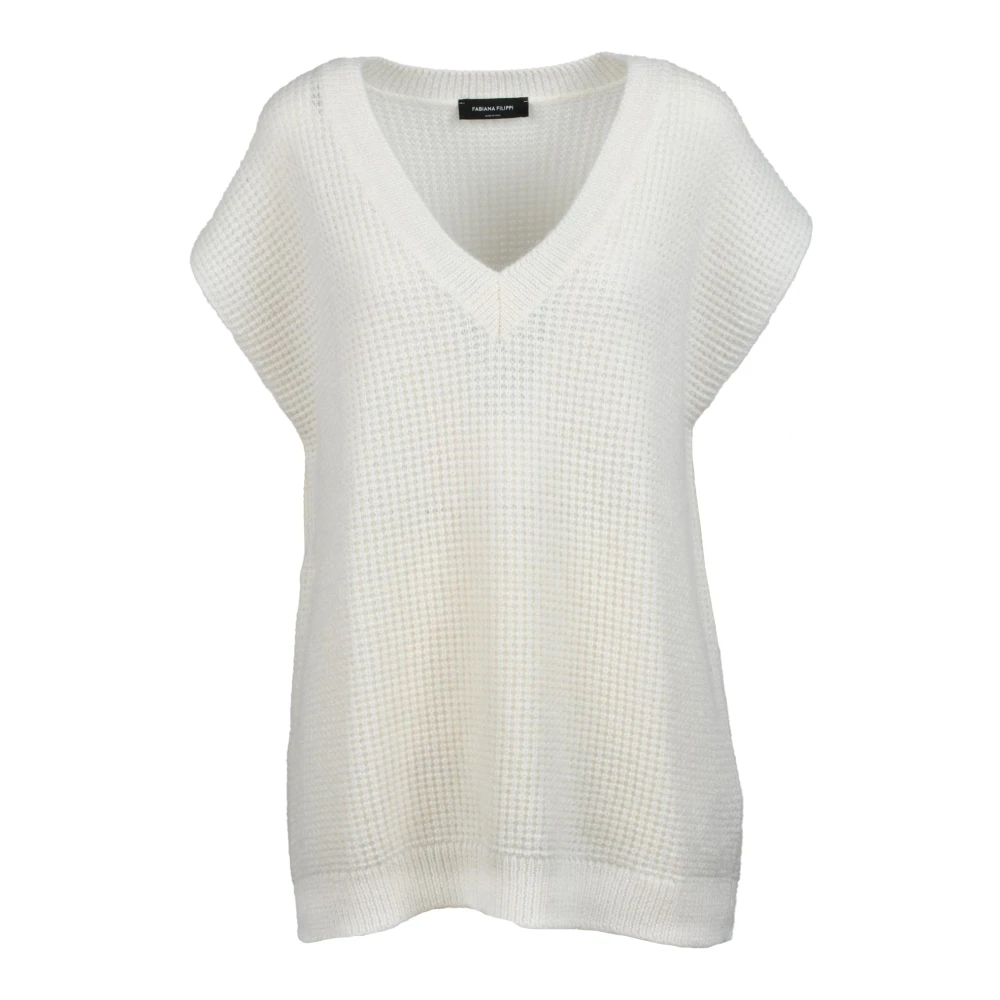 Knitwear > V-neck Knitwear - - Fabiana Filippi - Modalova