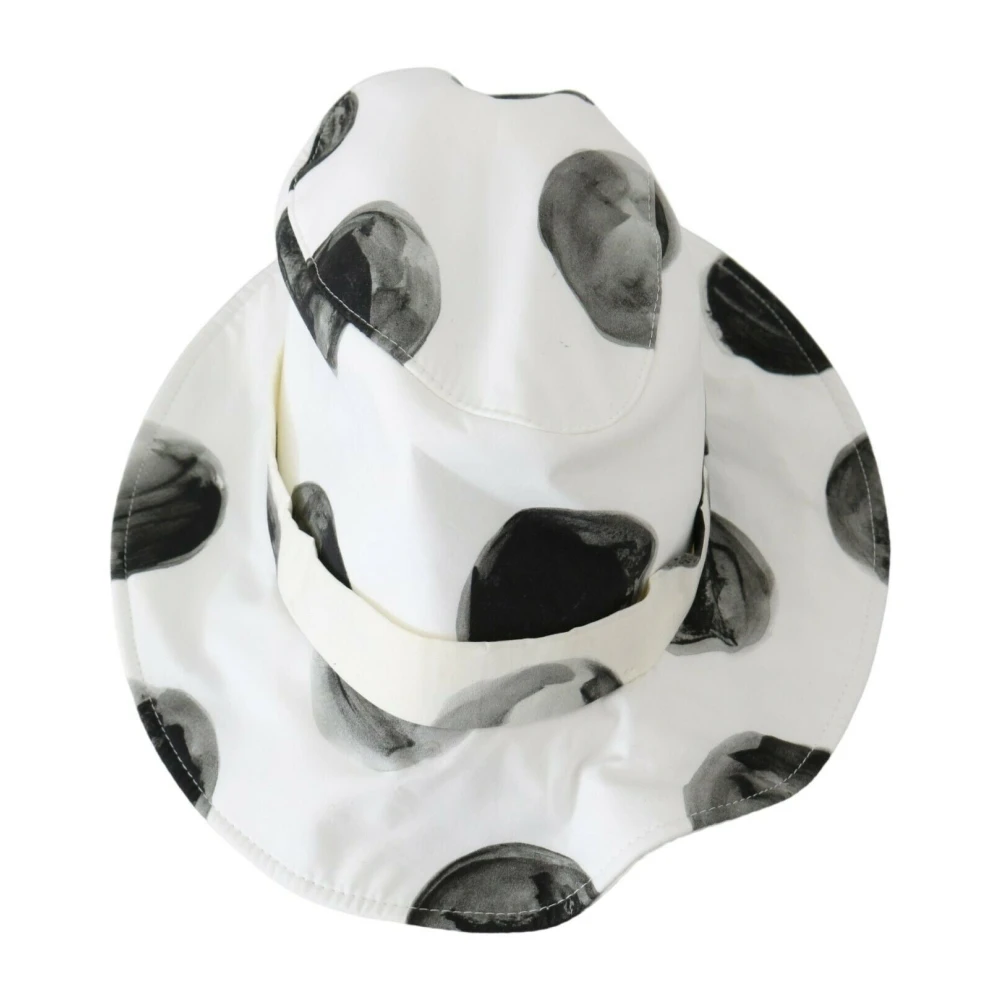 Dolce & Gabbana Mujer Blanco - Sombrero De Cubo Con Lunares Grandes - Accessories - One Size