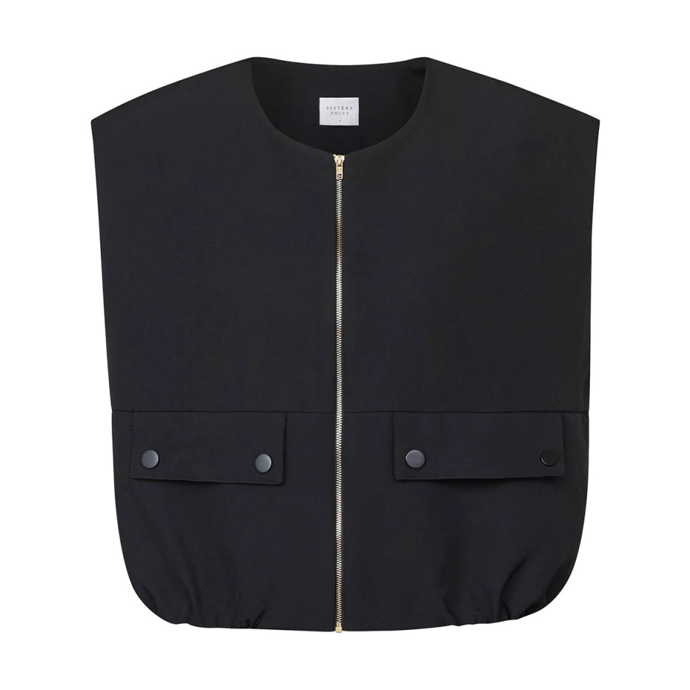 Sisters Point Stijlvolle Vest Garwin-Ve Black Dames