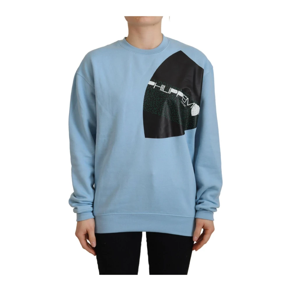 Philippe Model , Sweatshirts, Male, Blue, S, Logo Printed Long Sleeve Jumper - Image 3