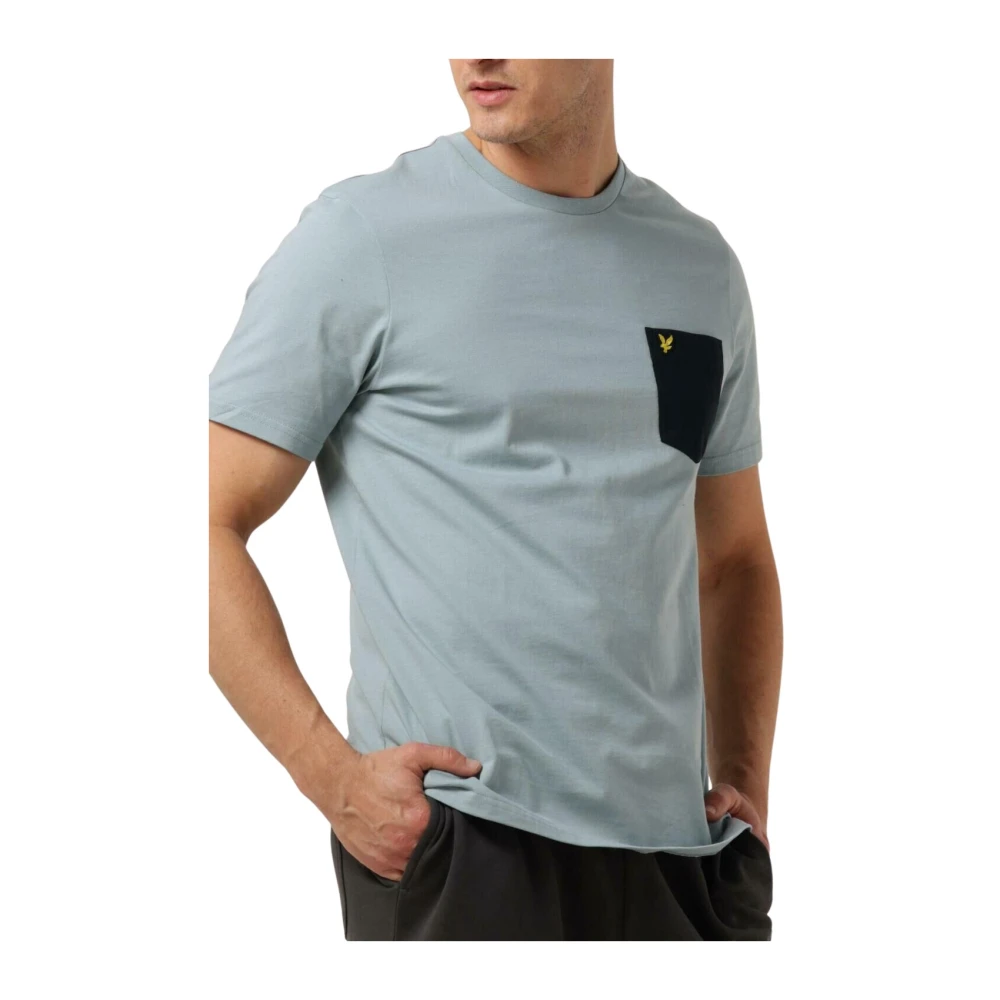 Lyle & Scott Heren Contrast Zak T-shirt Blue Heren