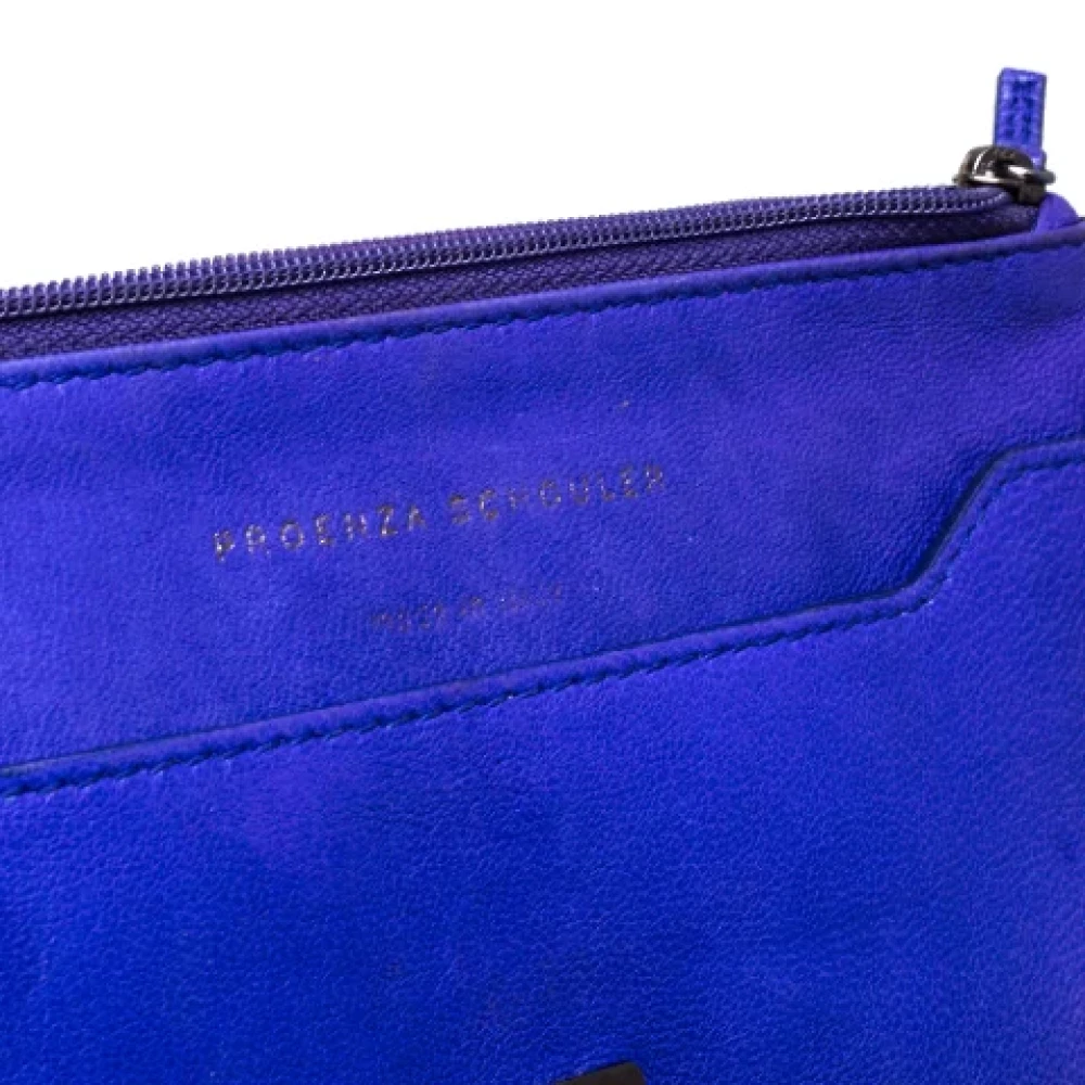 Proenza Schouler Pre-owned Leather clutches Blue Dames