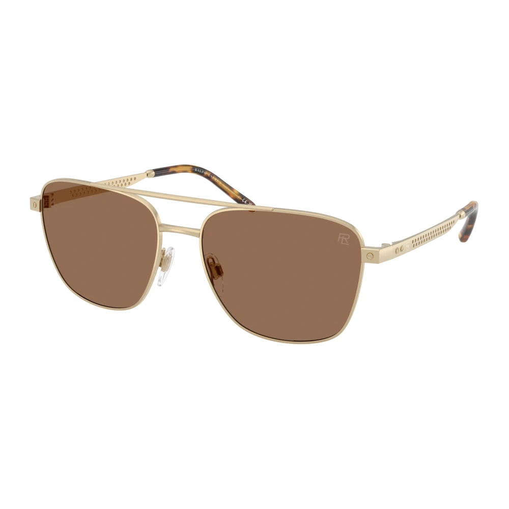 Ralph Lauren Man Sunglass RL7091 - Frame color: Semi Shiny Pale Gold, Lens color: Brown - Image 3