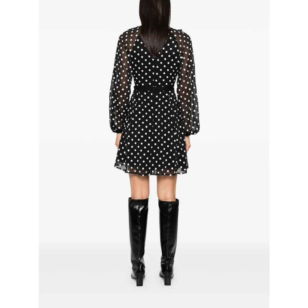 Rotate Birger Christensen Zwarte Mini-jurk met Pofmouwen Black Dames