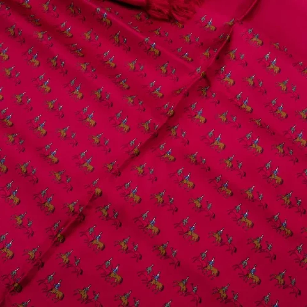 Hermès Vintage Pre-owned Canvas scarves Red Dames