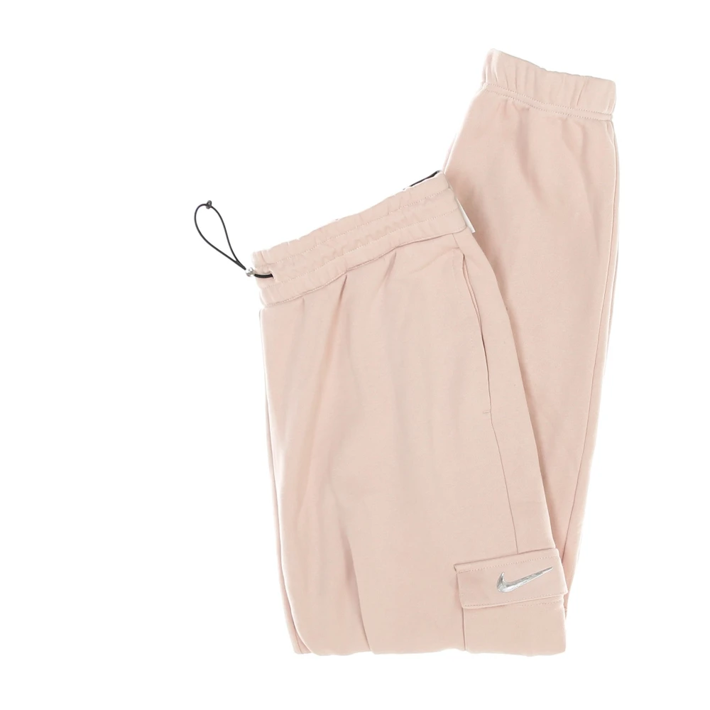 Nike Fleece Trainingsbroek met Swoosh Logo Pink Dames