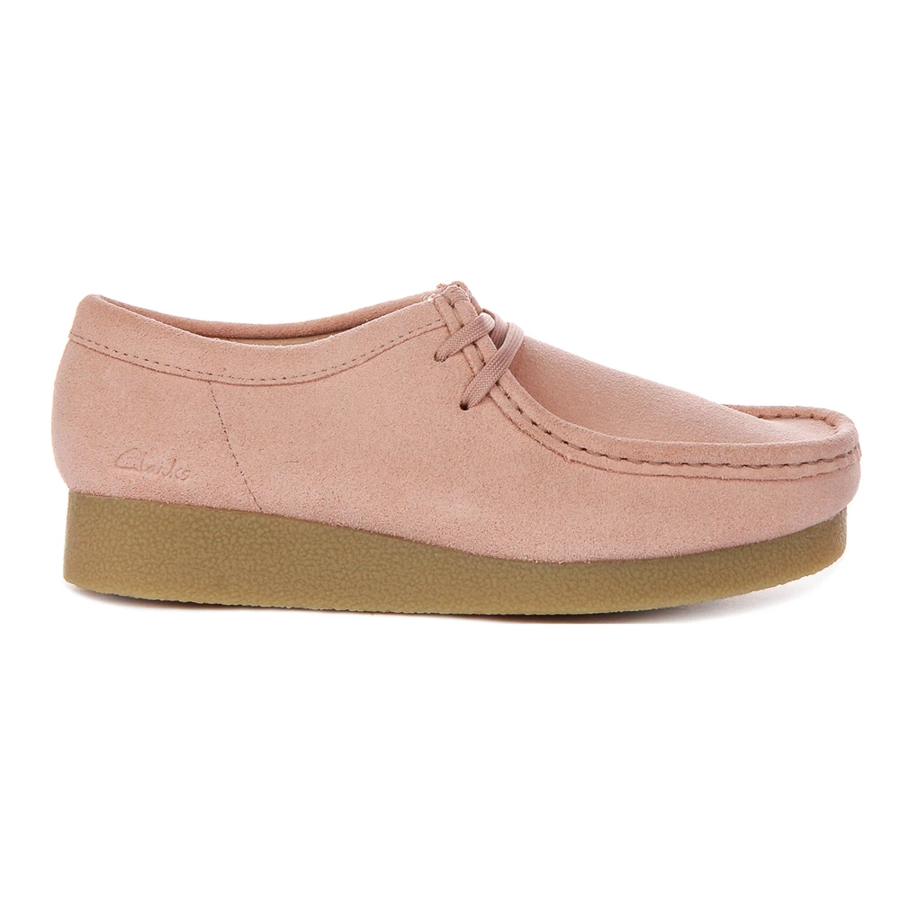 Clarks Women's Pink Laced Shoes, 5 Uk, Wallabee Evo