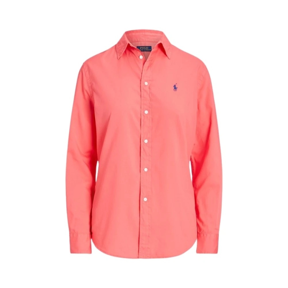 Ralph Lauren Peaceful Corail Shirt Moderne Silhouet Pink Dames