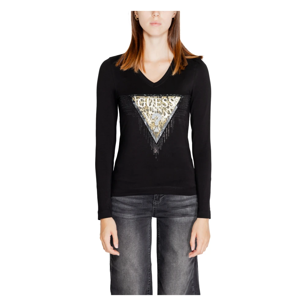Guess Herfst Winter Dames T-Shirts Collectie Black Dames