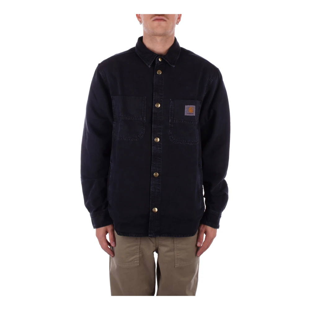 Carhartt WIP Zwart Logo Zijclip Shirt Black Heren