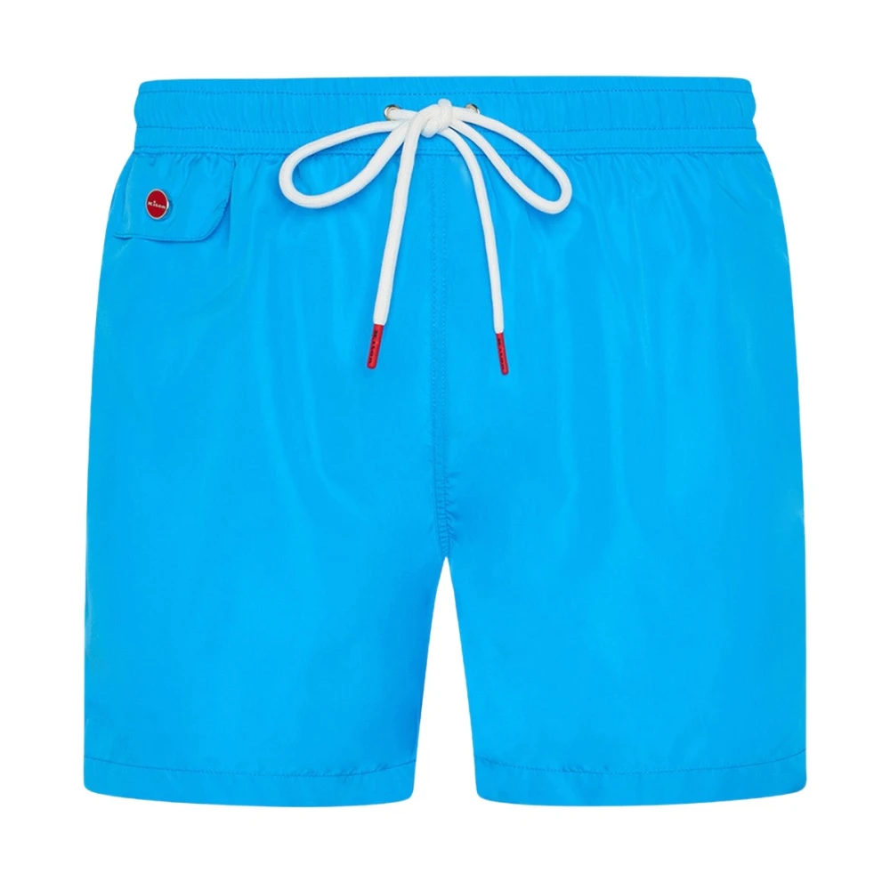 Kiton Turquoise Swimboxer Shorts Blue Heren