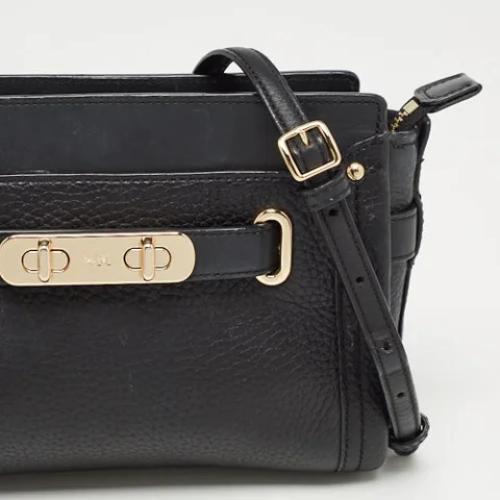 Coach Pre-owned Leather crossbody-bags Black Dames