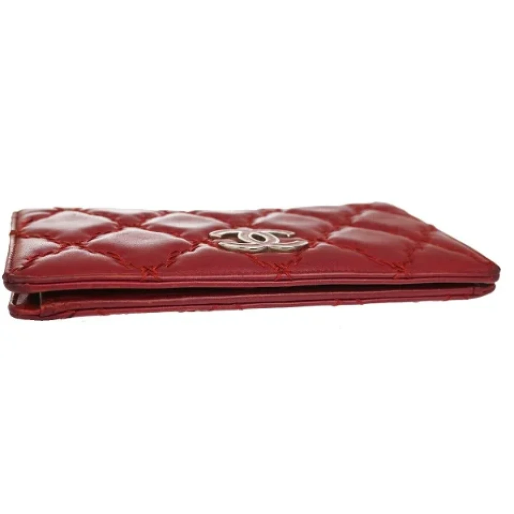 Chanel Vintage Pre-owned Leather wallets Red Dames
