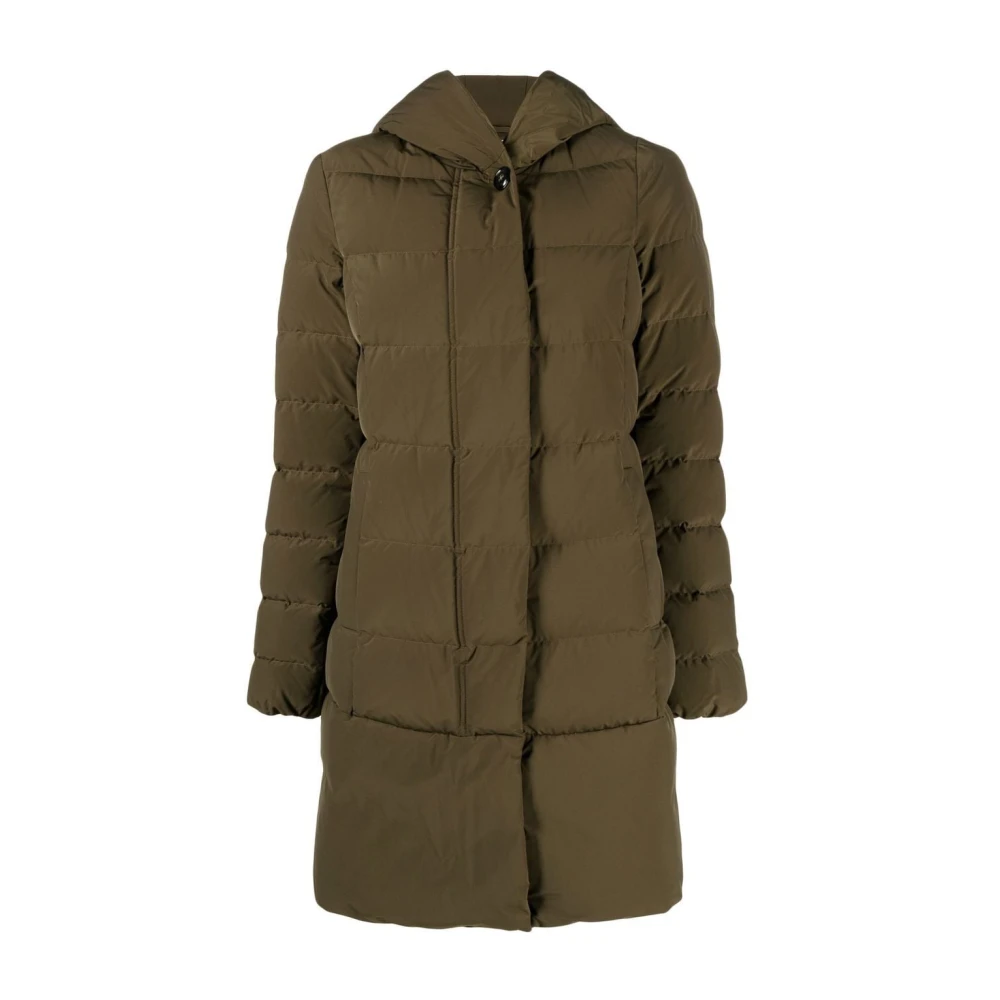 Woolrich Groene Donsgevulde Hoodiejas Green Dames