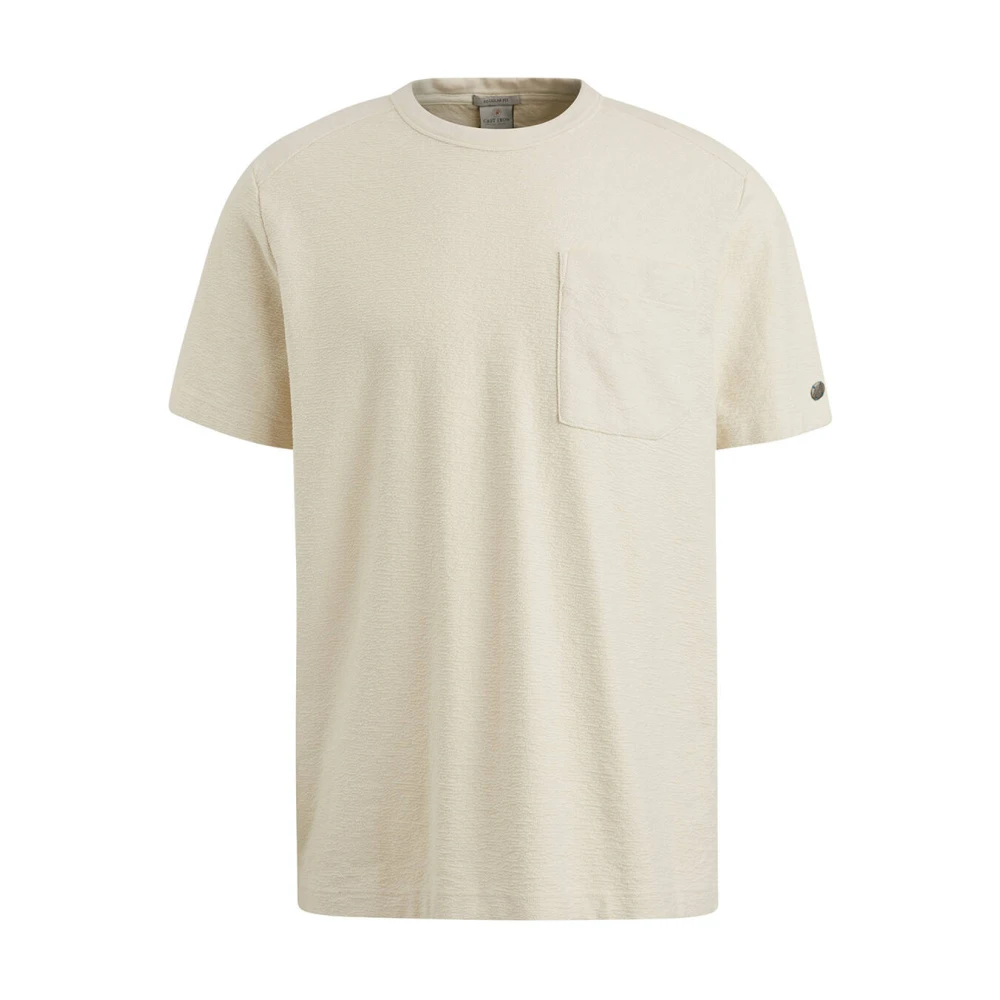 Cast Iron Korte mouw T-shirt met norHeren pasvorm Beige Heren