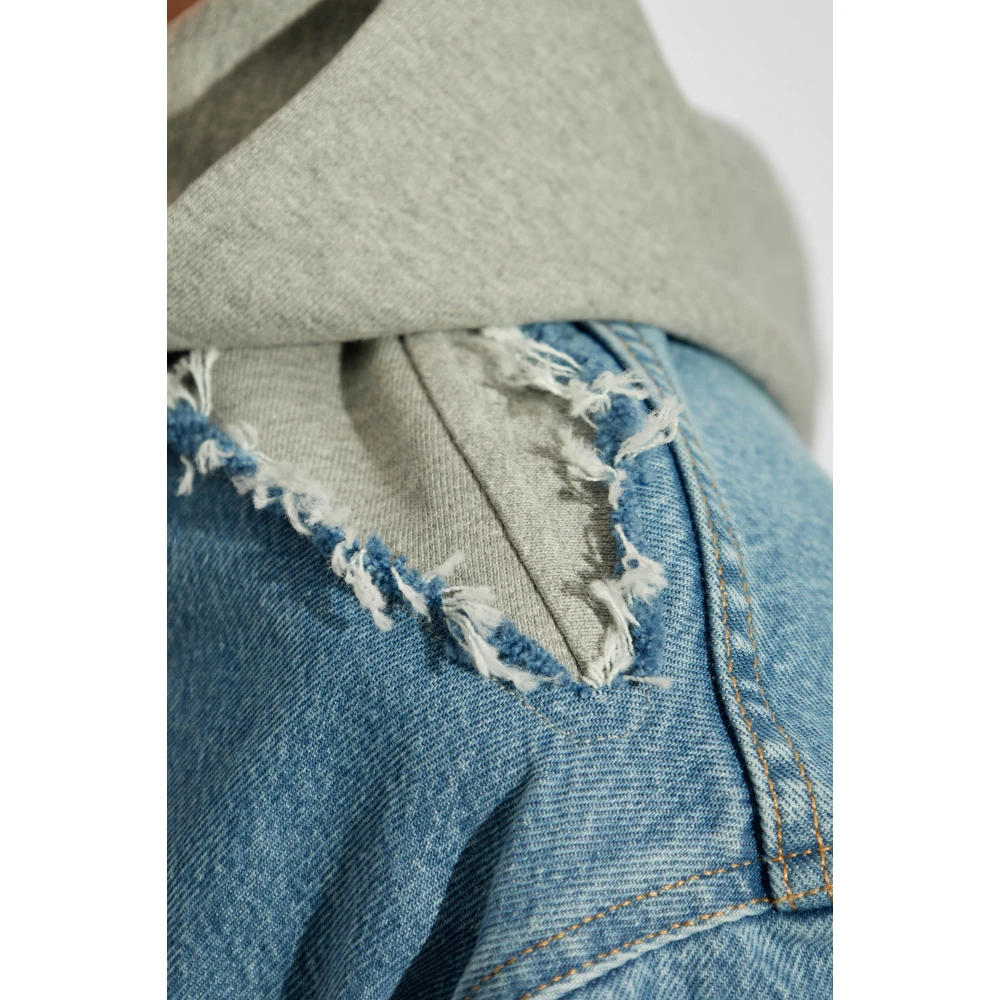 Vetements Denim jack met capuchon Blue Heren