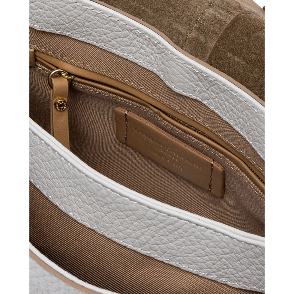 Gianni Chiarini Stijlvolle Afneembare Handvat Schoudertas White Dames