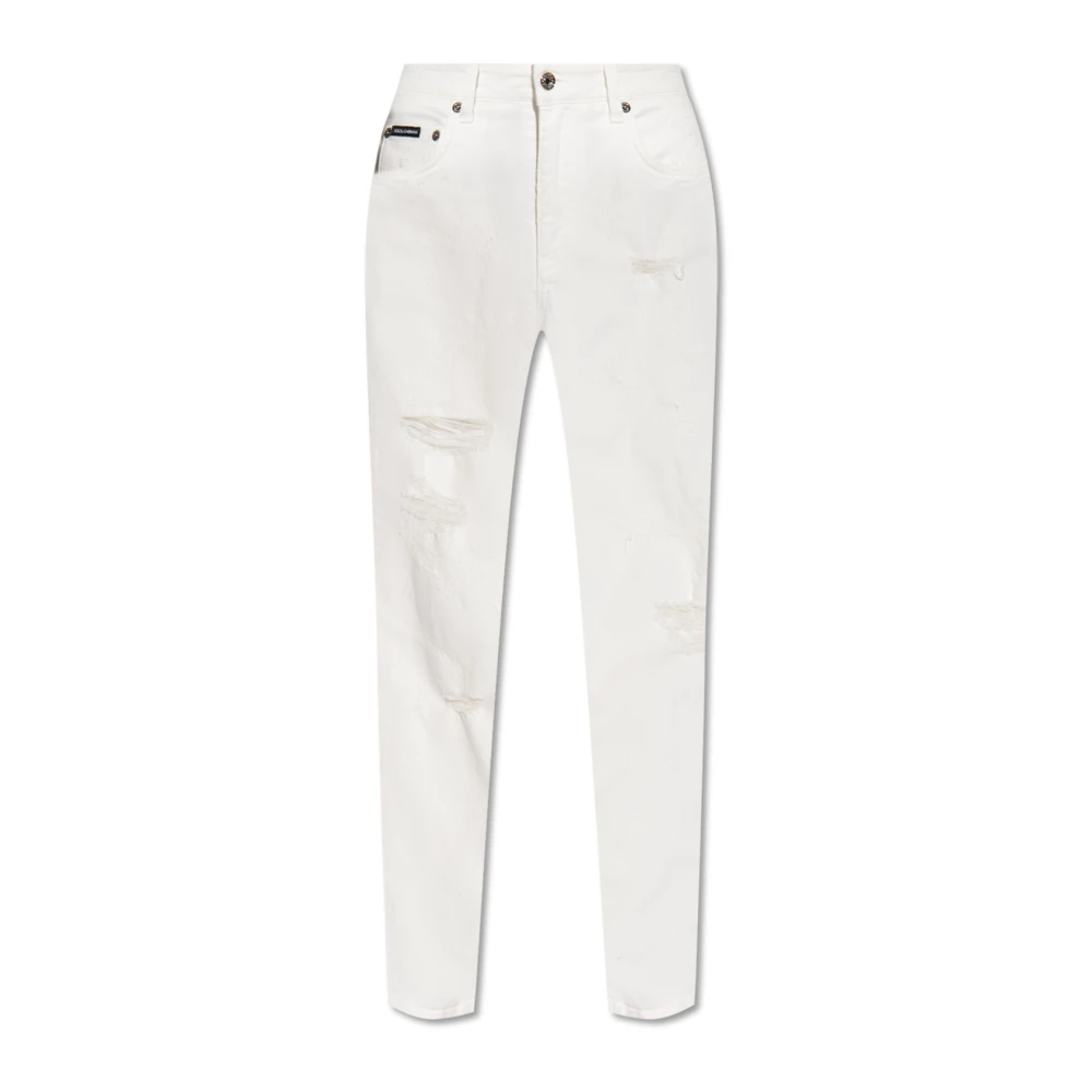 Dolce & Gabbana Jeans met vintage effect White Dames