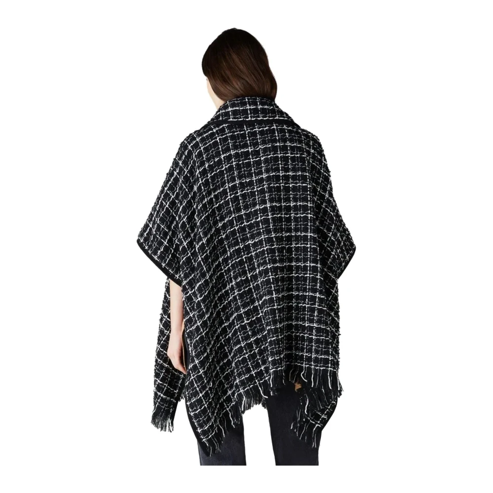 Emme DI Marella Stijlvolle Poncho en Sjaal Black Dames